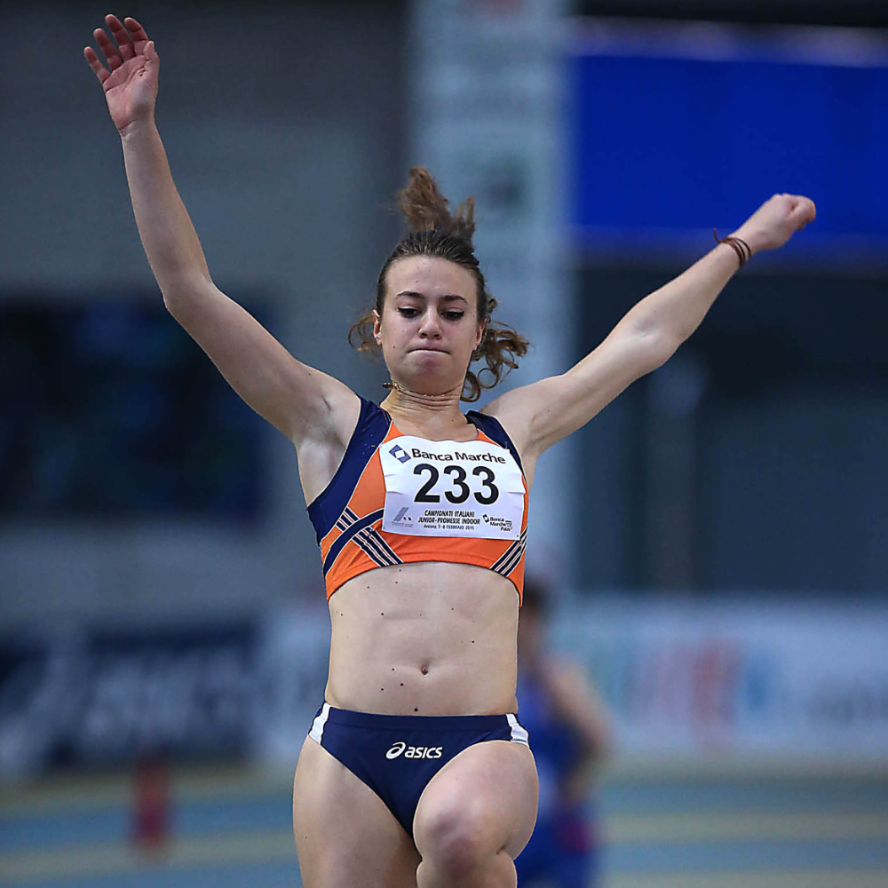 GIULIA SPORTOLETTI • Campionessa italiana Allieve di prove multiple - Campionessa italiana Juniores di pentathlon indoor - Maglia Azzurra mondiali allievi e Triangolare europeo.